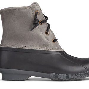 Sperry Saltwater Duck Boots in Black & Grey Size 7